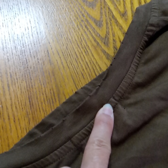 N:PHILANTHROPY Womens SMALL NEW BROWN Long Sleeve DISTRESSED Workout Exercise - Picture 4 of 8